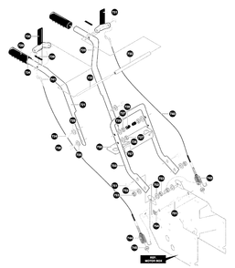 Handle Assembly Diagram and Parts List for 624804X79B 2000 Briggs and Stratton Snow Blower